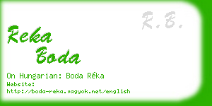 reka boda business card